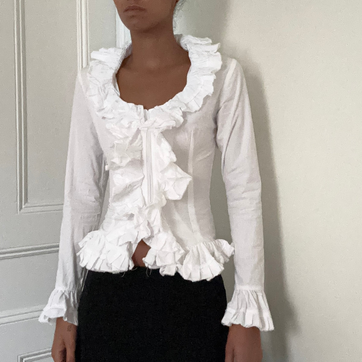 Ludovic de Saint Sernin Ruffled Poplin Shirt