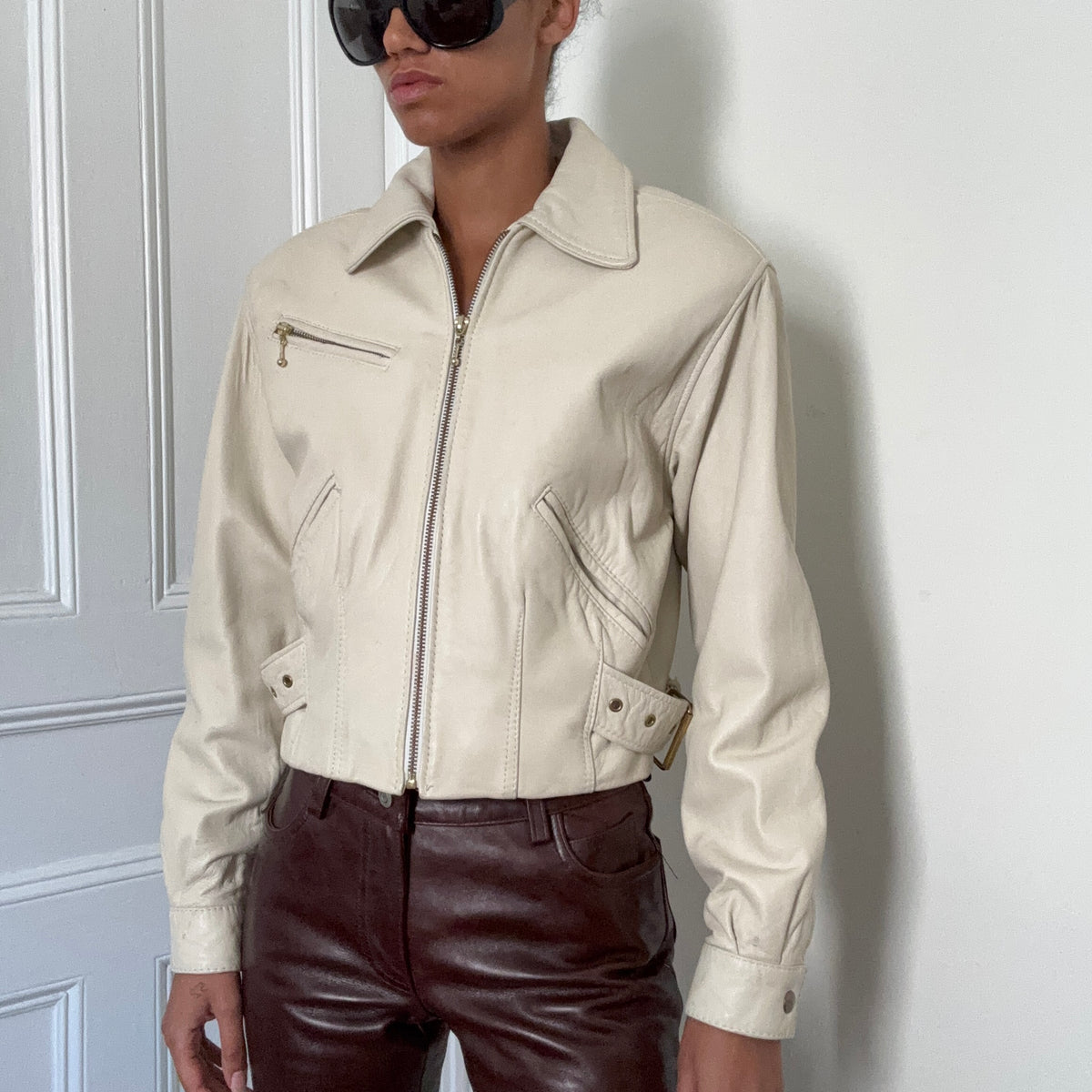 1990’s Cream Leather