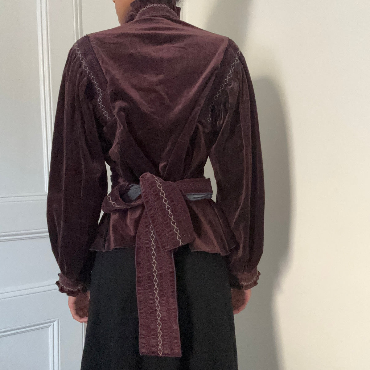 Jeanne Marc Velveteen 1970s Blouse