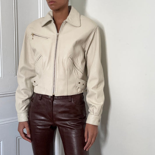 1990’s Cream Leather