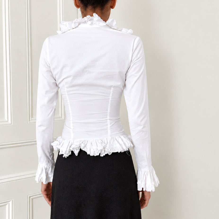 Ludovic de Saint Sernin Ruffled Poplin Shirt