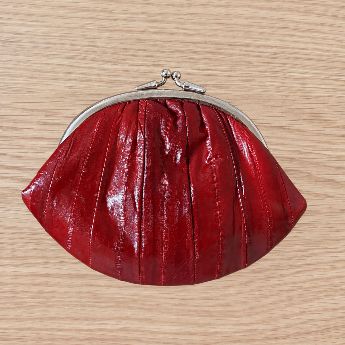 Red Leather Coin Purse