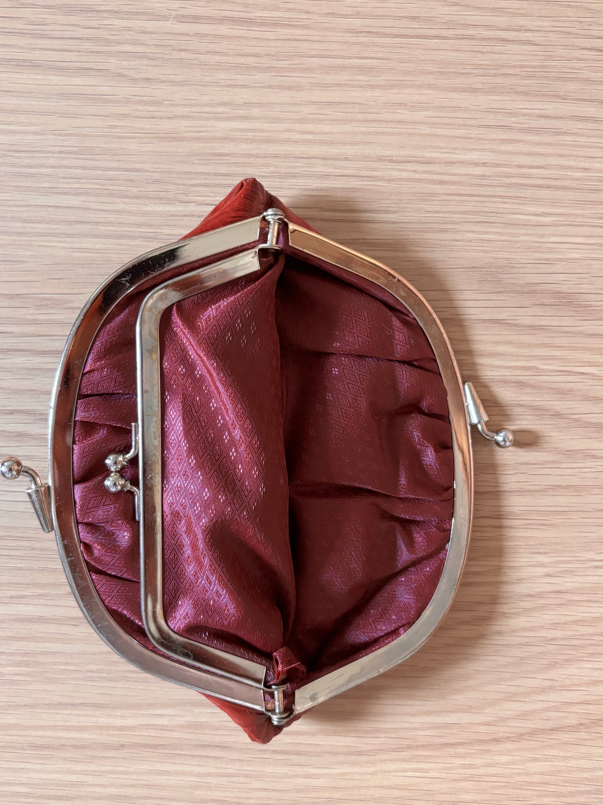Red Leather Coin Purse
