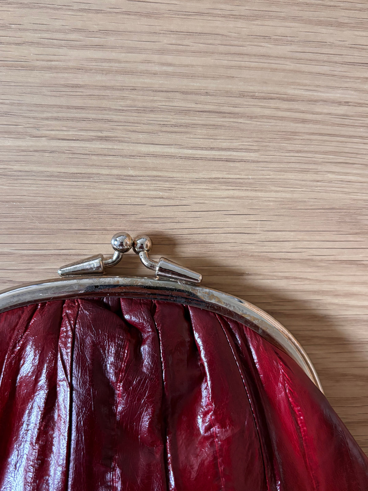 Red Leather Coin Purse