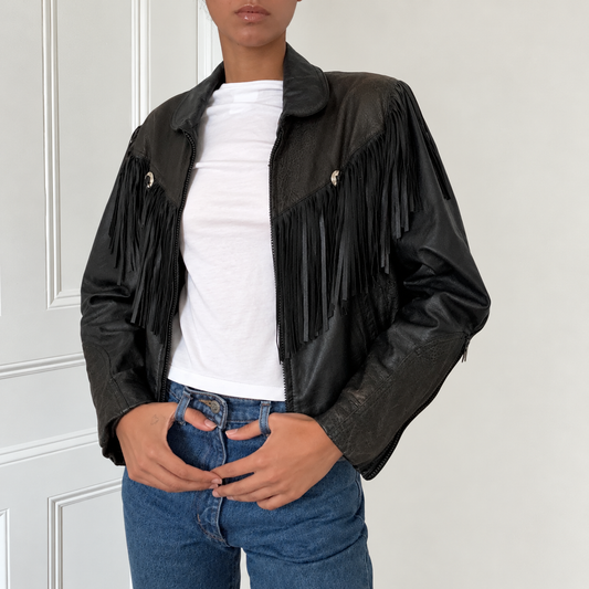 Fringe Leather Jacket