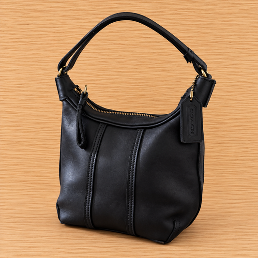 2001 vintage black Coach Mini Amanda Hobo Bag